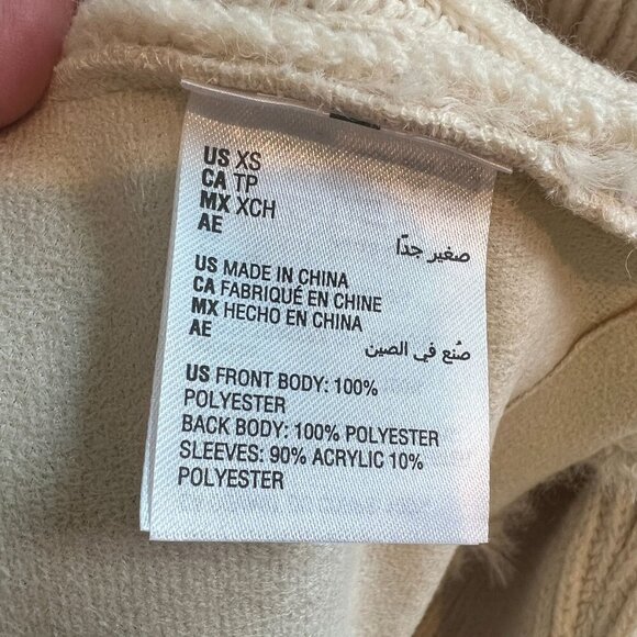 And Now This Women's Mixed-Media Long-Sleeve Jacket XS Palomino - Picture 10 of 13